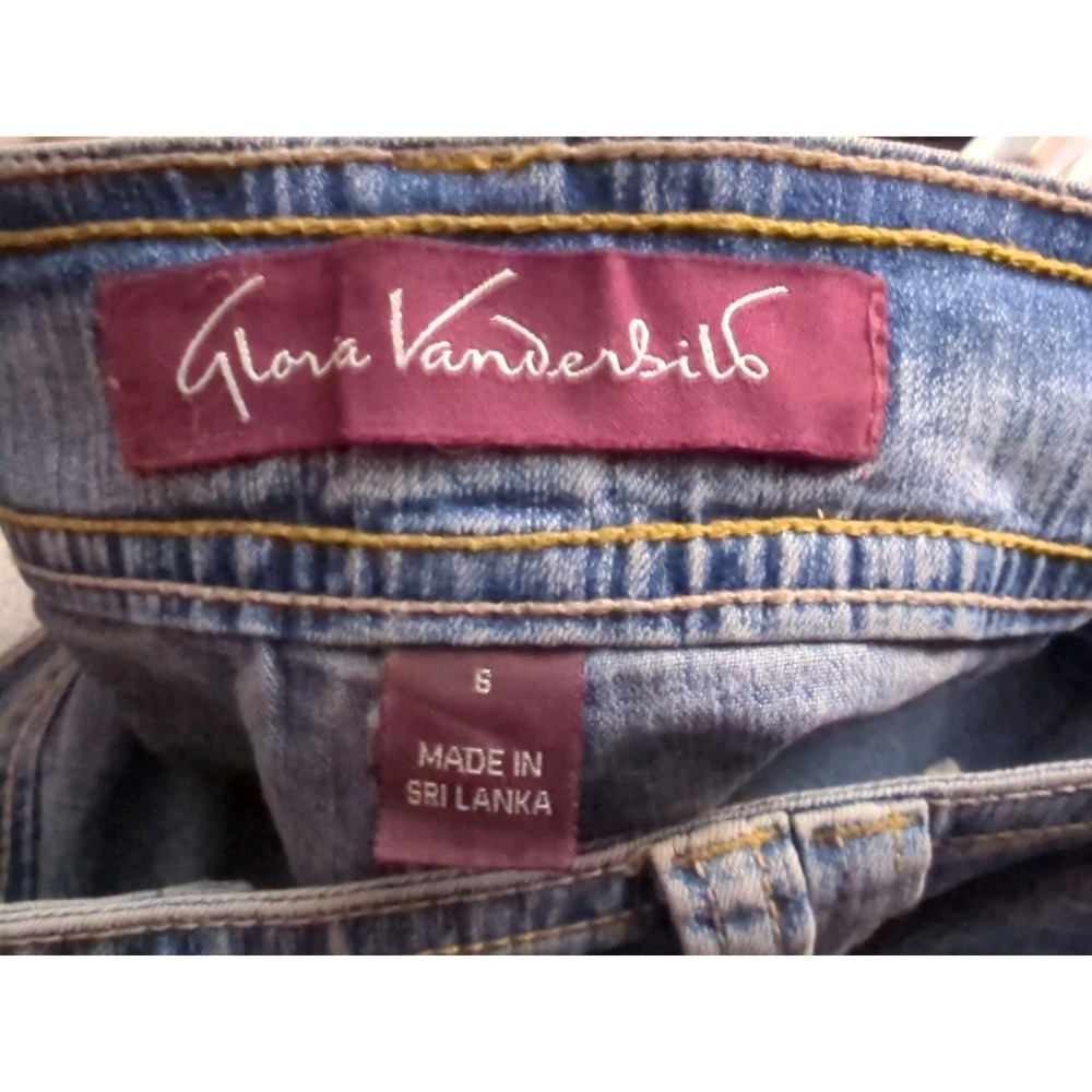 Gloria Vanderbilt Denim Skort Y2K 5 Pocket Button Zip Sz 6 - Picture 4 of 5